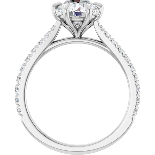 French-Set Engagement Ring