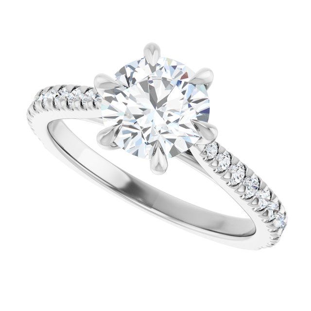 French-Set Engagement Ring