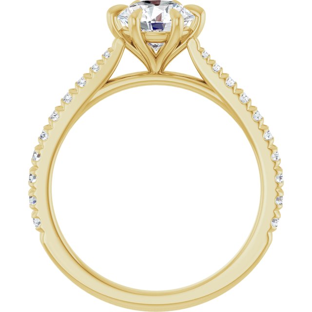 French-Set Engagement Ring