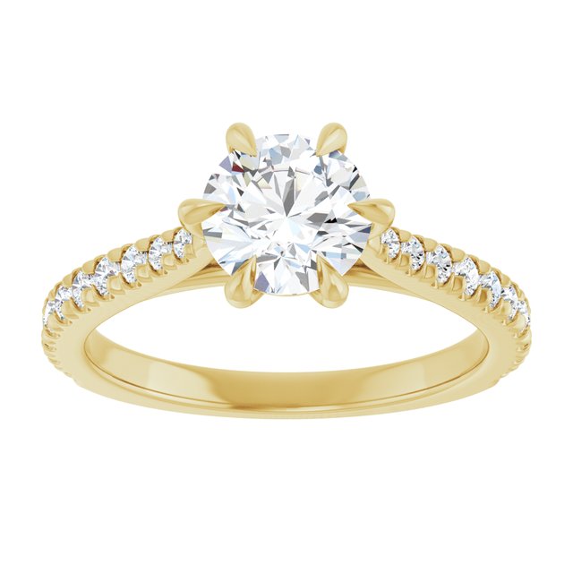 French-Set Engagement Ring