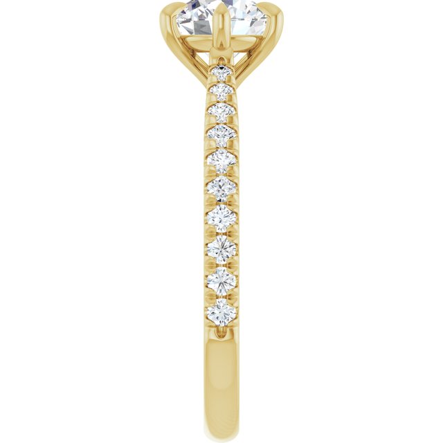 French-Set Engagement Ring