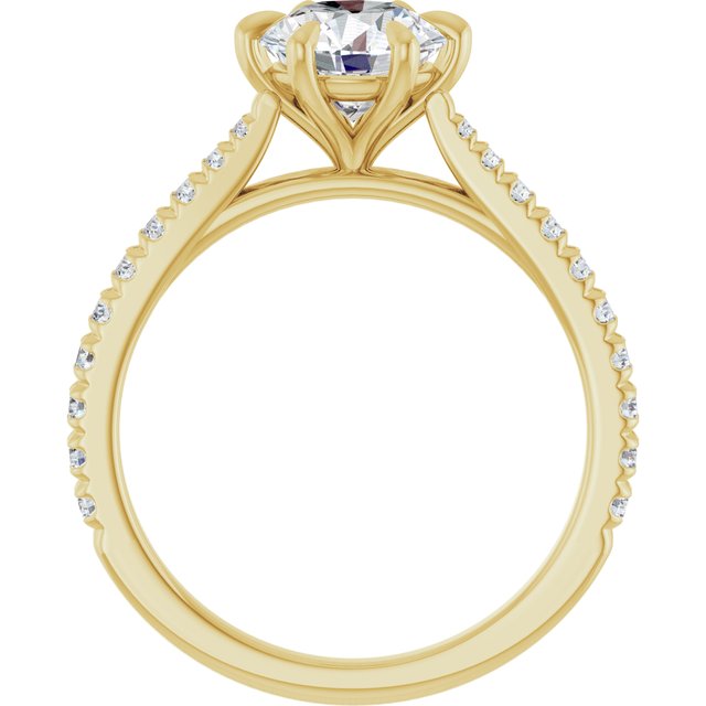 French-Set Engagement Ring