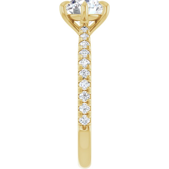 French-Set Engagement Ring