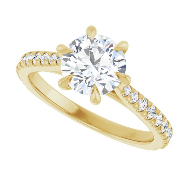 French-Set Engagement Ring