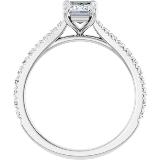 French-Set Engagement Ring