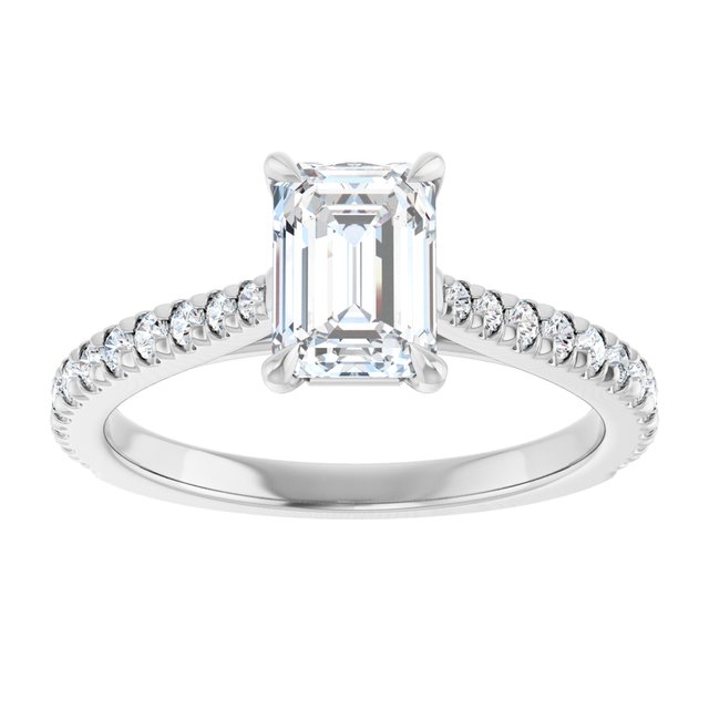 French-Set Engagement Ring