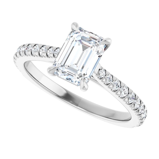 French-Set Engagement Ring