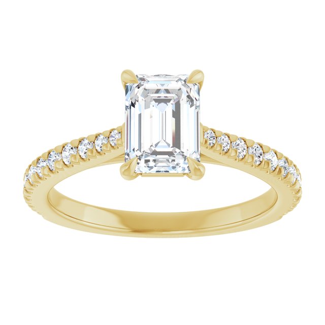 French-Set Engagement Ring