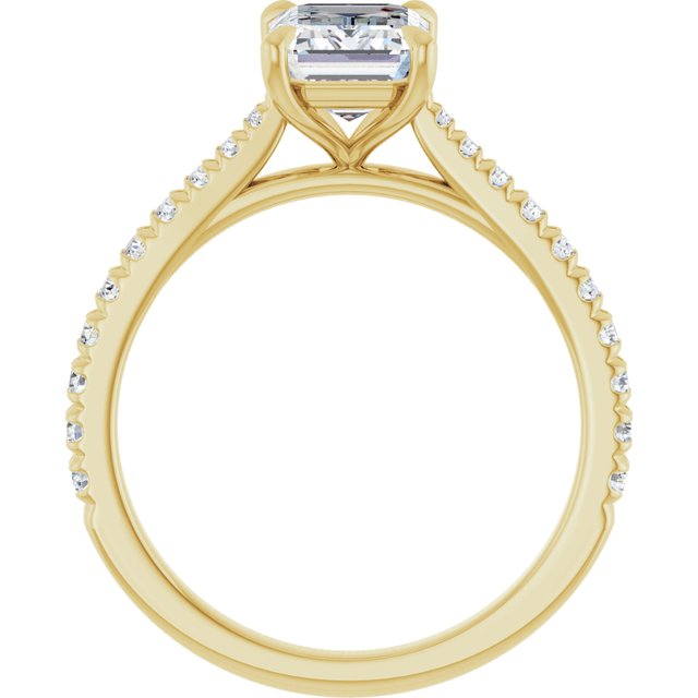 French-Set Engagement Ring