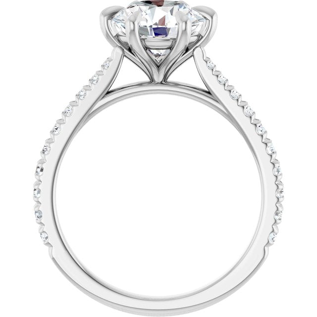 French-Set Engagement Ring