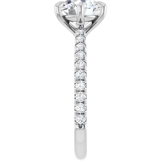 French-Set Engagement Ring