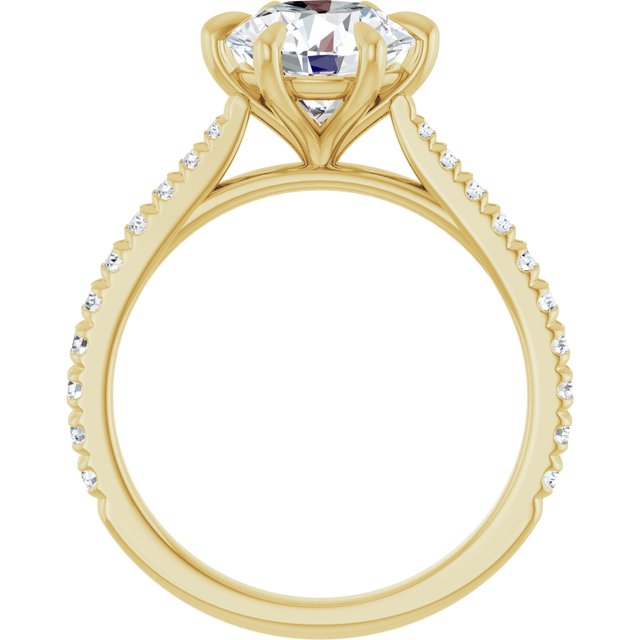 French-Set Engagement Ring