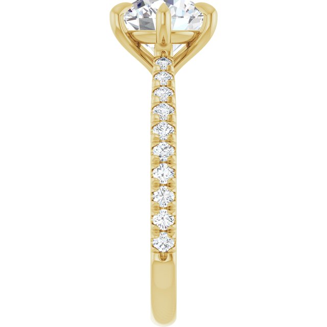 French-Set Engagement Ring