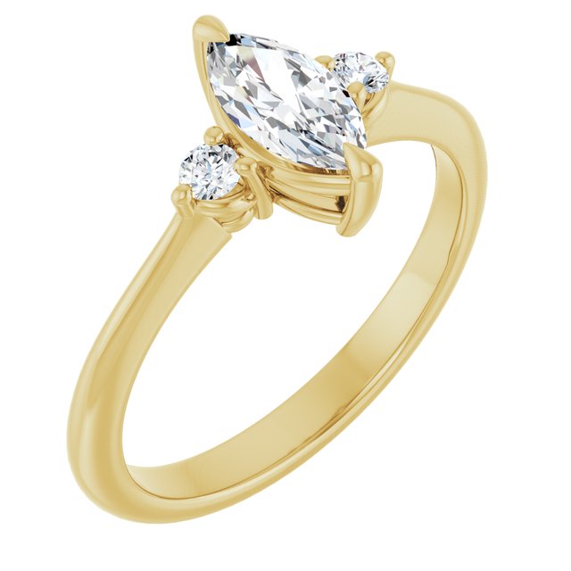 Side Stone Engagement Ring