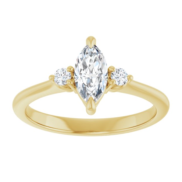 Side Stone Engagement Ring