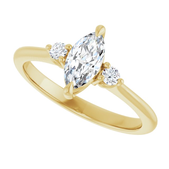 Side Stone Engagement Ring