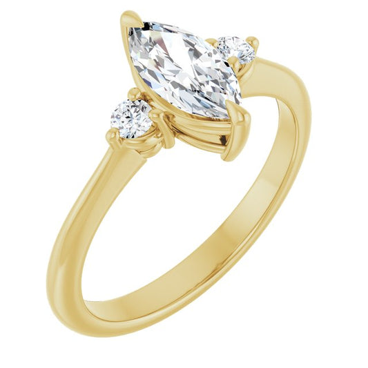 Side Stone Engagement Ring