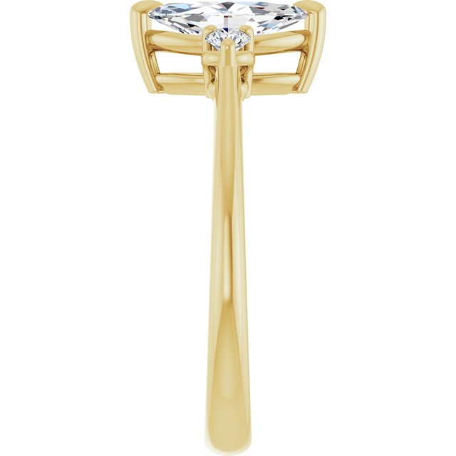 Side Stone Engagement Ring