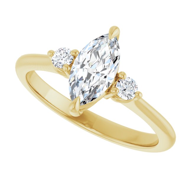 Side Stone Engagement Ring