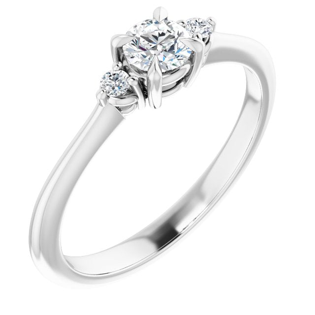 Side Stone Engagement Ring