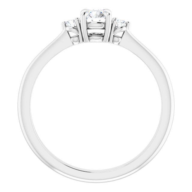 Side Stone Engagement Ring
