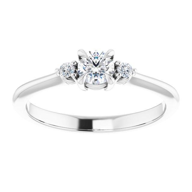 Side Stone Engagement Ring