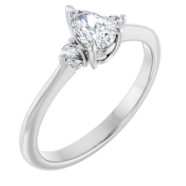 Side Stone Engagement Ring