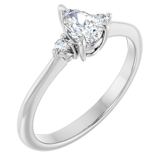 Side Stone Engagement Ring
