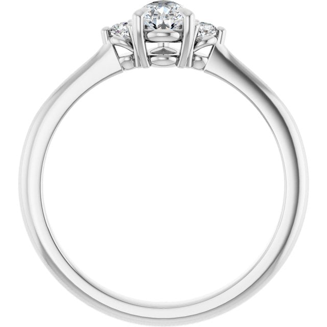Side Stone Engagement Ring