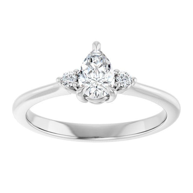 Side Stone Engagement Ring
