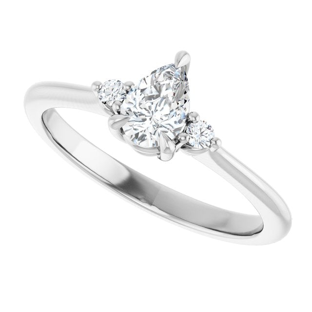 Side Stone Engagement Ring
