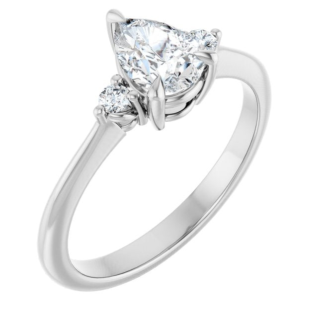 Side Stone Engagement Ring