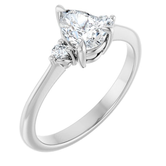 Side Stone Engagement Ring