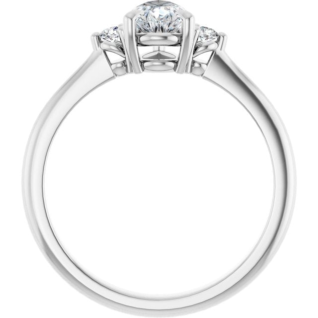 Side Stone Engagement Ring