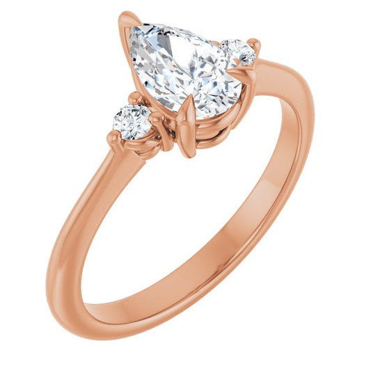 Side Stone Engagement Ring