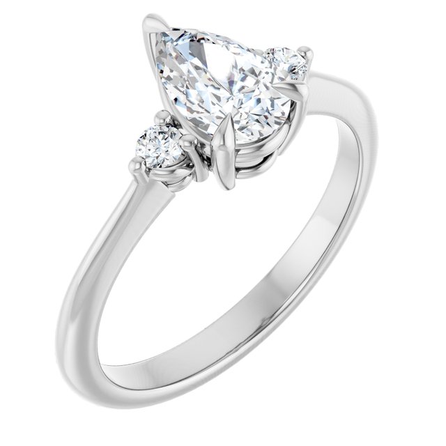 Side Stone Engagement Ring