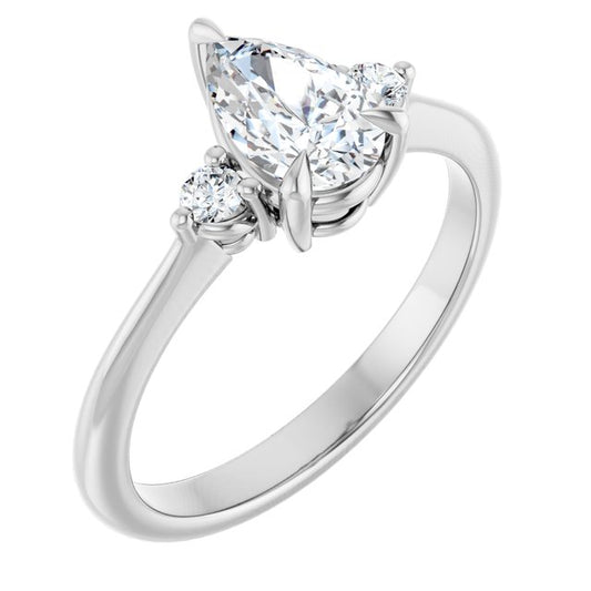 Side Stone Engagement Ring