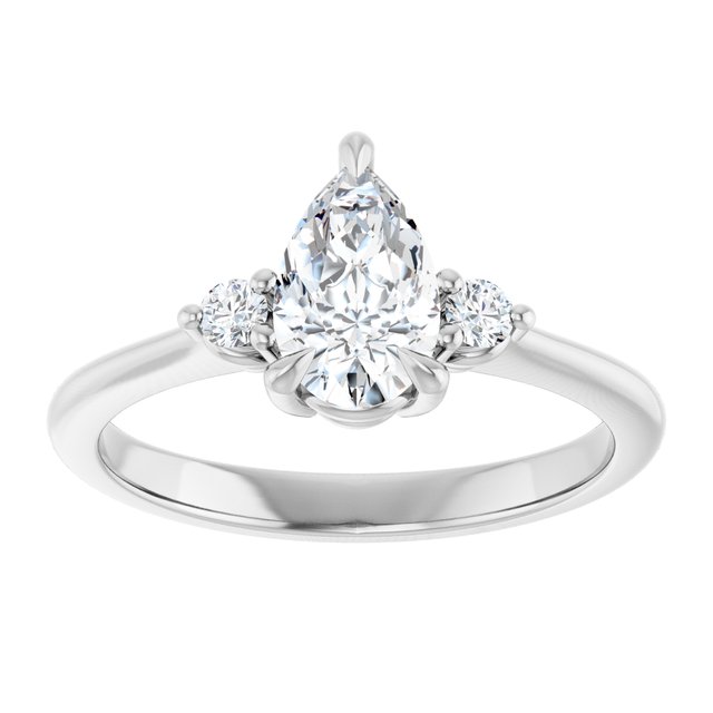 Side Stone Engagement Ring