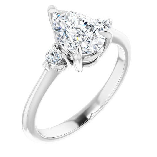Side Stone Engagement Ring