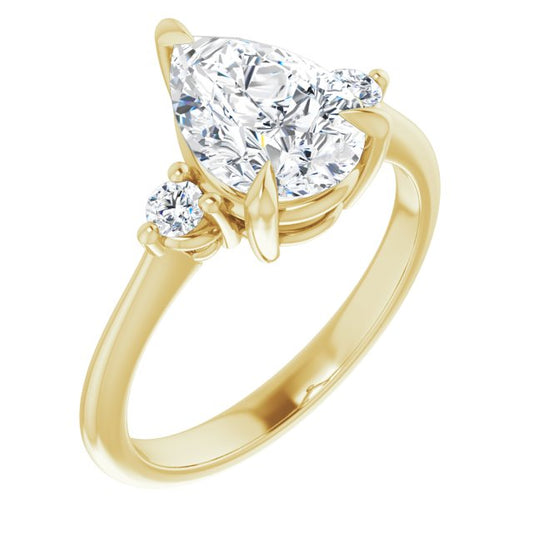 Side Stone Engagement Ring