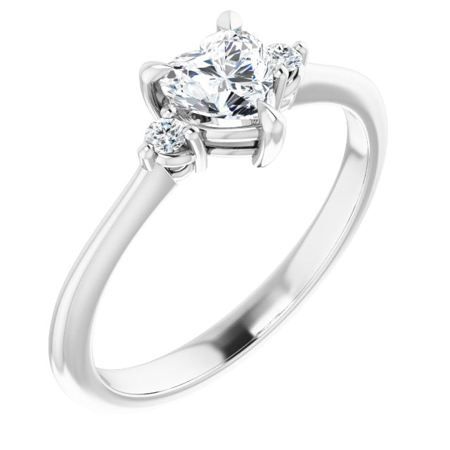Side Stone Engagement Ring