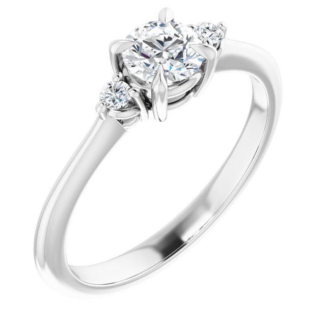 Side Stone Engagement Ring