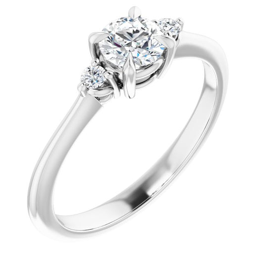 Side Stone Engagement Ring