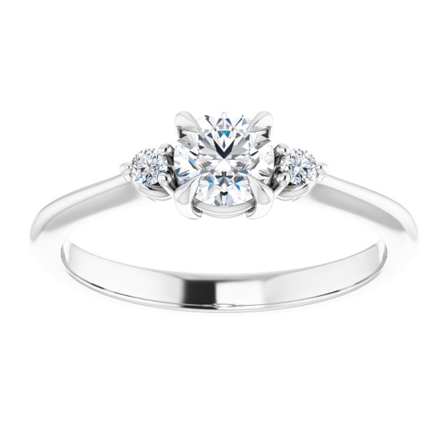 Side Stone Engagement Ring