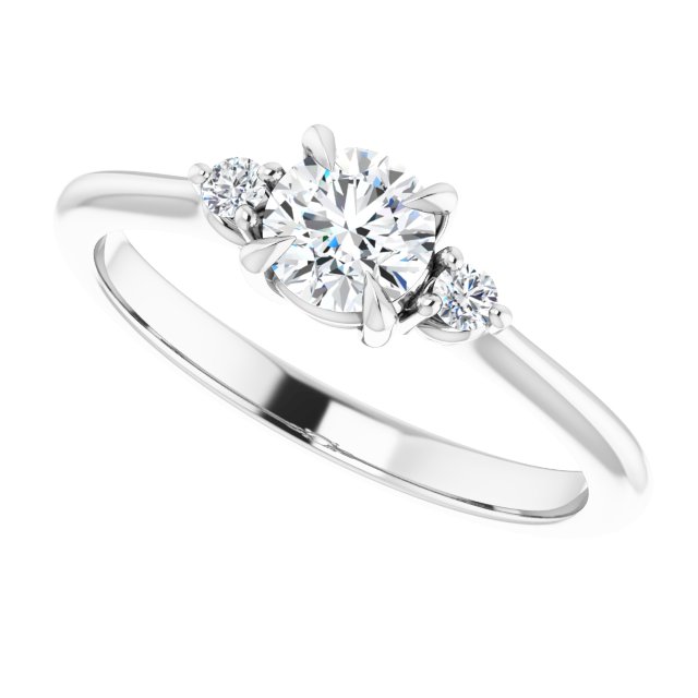 Side Stone Engagement Ring