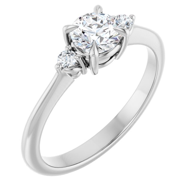 Side Stone Engagement Ring