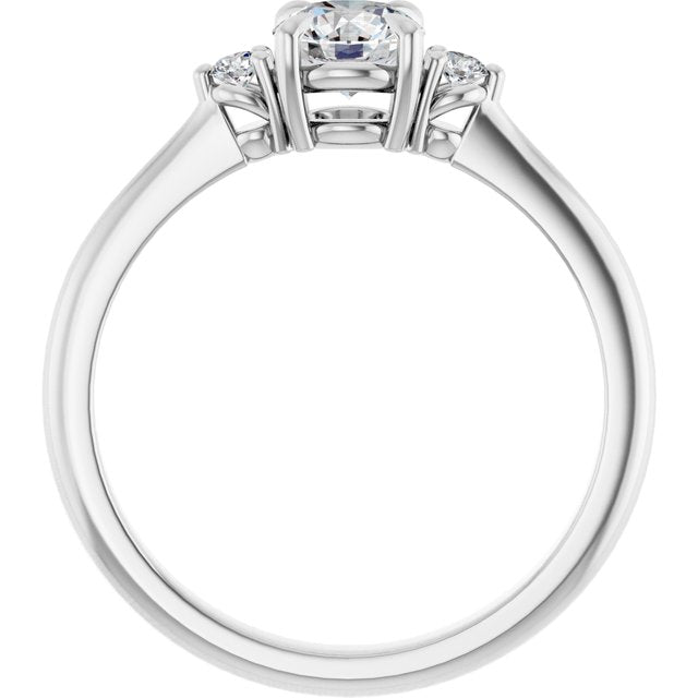 Side Stone Engagement Ring