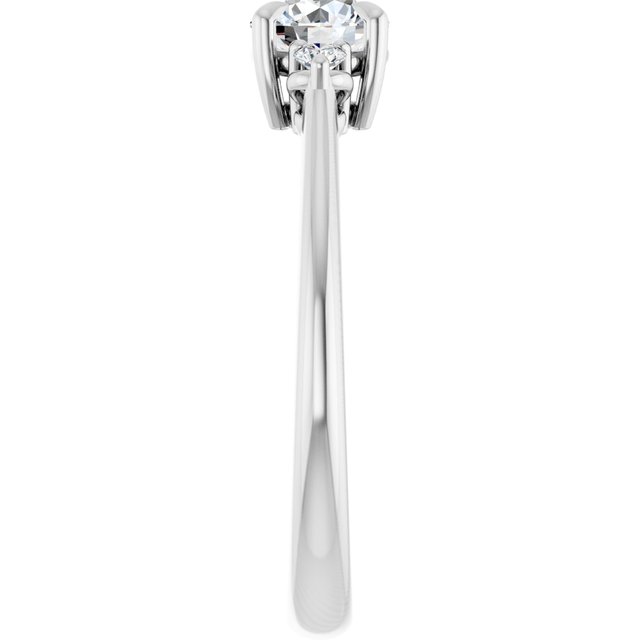 Side Stone Engagement Ring