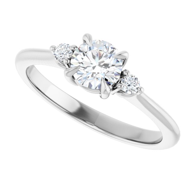 Side Stone Engagement Ring