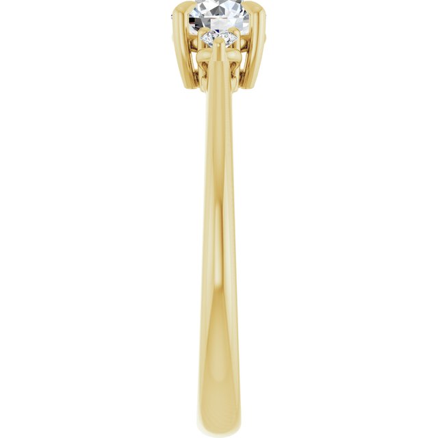 Side Stone Engagement Ring